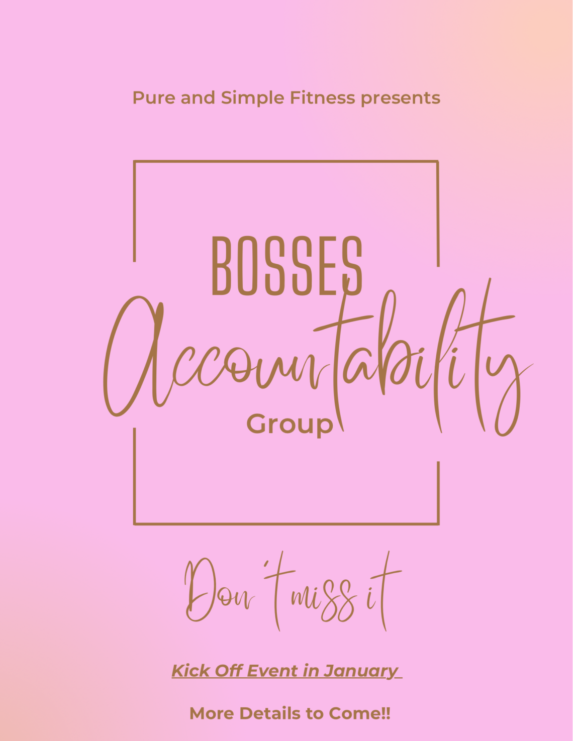 Bosses Accountability Group flyer